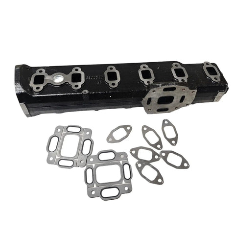 Exhaust Manifold 3920950 4020066 Direct Fit For 6B 6BT 6BTA 5.9L with gaskets, cast iron build, OEM specs, bolt-on installation.