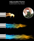 Powerful Propane Torch For Searing Sous Vide Campfire Starters BBQ And Outdoor Welding Adjustable Flame with control knob demonstrated