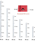 Dimensions and measurements of Double Cut 300mm T Track Set For Woodshop Jigs And Fixtures Aluminum Universal Rail