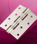 Two Pack 4 Inch Ball Bearing Flush Hinges Stainless Steel For Cabinets And Doors With Screws, smooth operation
