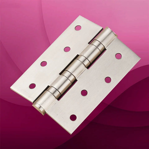 Two Pack 4 Inch Ball Bearing Flush Hinges Stainless Steel For Cabinets And Doors With Screws, smooth operation