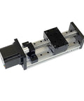 High Precision Linear Rail And Ball Screw Assembly With Stepper Motor on a CNC slide table, featuring 12mm and 16mm guide rails.