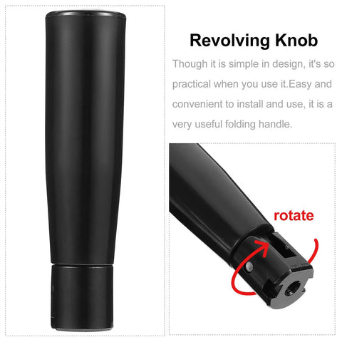 Heavy Duty Black Bakelite Folding Swivel Crank Handle For Machines with Revolving Knob and foldable design for easy use.