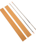 Healifty 2Pk Flat Ribbon Heater Wire, 5mm Nickel Alloy Replacement Strip For Plastic Bag Shrink Film Heat Sealer close-up, fabric-coated.