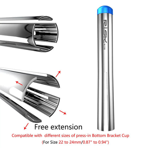 Heavy Duty Press Fit Bottom Bracket Cup Removal Tool For 22 To 24mm Bearings Internal BB Bearing Extractor, metal extension design