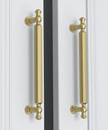 5 Pack 3 Inch Gold Cabinet Pulls Brushed Gold Drawer Handles Zinc Alloy Hardware For Kitchen Cupboard Bathroom Bedroom With 76mm Hole Centers And Easy Install on cabinet doors