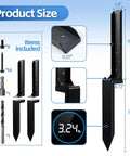 Heavy Duty Fence Post Repair Kit For Tilted Or Broken Wood Posts, product size and components displayed