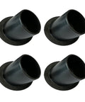 Anti Slip Patio Swing Foot Caps For 1.5 Inch Diameter Leg Tubes Angled Black Plastic Stabilizers 4 Pack