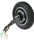 Built Different 10 Inch 48V 350W Brushless Hub Motor Wheel With Off Road Tire For Electric Scooter And Pit Bike Conversion plug and play wiring.