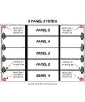 Diagram of Energy Saving Garage Door Hinge For 12 Foot Wide And Over 5 Panel Doors With Self Adjusting Seal System interior view.