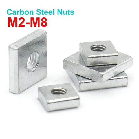 Rock Solid DIN 562 Square Slide Nuts For Aluminum Profiles Heavy Duty Zinc Plated Steel Slider Blocks Hassle Free M2.5 To M8 Commercial Grade Hardware Fasteners