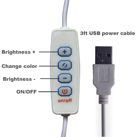 USB power cable with controller for Cozy Small Table Lamp For Bedroom And Nightstand, Kid Friendly Minimalist Solid Wood Desk Lamp