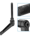 Four Pack Heavy Duty Adjustable Clamp Levers Featuring Slick Quick Release Buttons And 70Mm Serrated Grip Knobs With Male Thread Studs close-up view of adjustable clamp lever with threaded stud.
