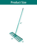Lawn Leveling Rake With Heavy Duty Handle 42 Inch By 10 Inch Stainless Steel Yard Tool dimensions illustration