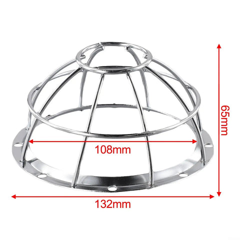Straight Up Tough Heavy Duty Iron Smoke Detector Protective Cover With Sprinkler Cage Bracket and Rock Solid Wire Mesh Guard, 132mm.