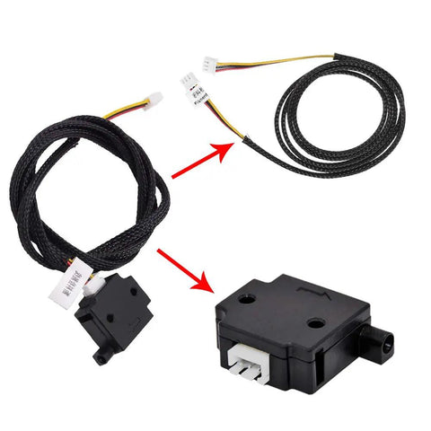 Plug And Play 3D Printer Filament Run Out Sensor Module Auto Pause Detection Lerdge Board Compatible 175mm Spool Monitor Game Changer For Worry Free Creative Sessions Black