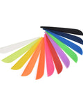 3 Inch Plastic Arrow Vanes TPU Fletchings For DIY Archery Bow Yellow Durable High Recovery Matte Finish With Strong Flex And Easy Glue Recovery