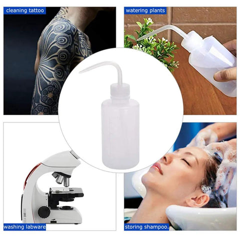 Premium LDPE Squeeze Bottle 500ml 16oz Pack Of 2 Safe Tattoo Wash Bottle With Scale Labels Green Soap Supply On The Go Portable Watering Tool For Medical And Tattoo Use Pro Grade Durable Leak Resistant, clear squeeze bottle for tattoo cleaning and watering plants