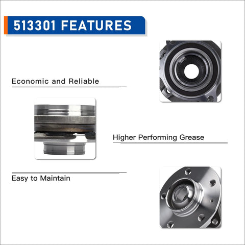 Front And Rear Wheel Hub Bearing Assembly For Audi A4 A5 A6 RS5 RS7 Quattro Allroad Q5 SQ5 S4 S5 S6 S7 S8 513301 Compatible