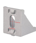 Heavy Duty Aluminum Angle Brackets Set Of 10 For Right Angle Corners showing detailed measurements and oval mounting hole
