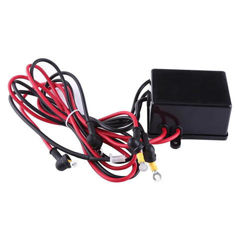 Heavy Duty 4000lb Electric Steel Cable Winch For Car And Truck With 15 Meter Rope To Haul ATVs Quads Off Trail Get Your Rig Unstuck Fast wiring harness with connectors.