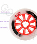 Pro Inline Skate Wheels Set 2 Pack 90mm 100mm 110mm 125mm With 85A Hardness ABEC-9 Bearings High Rebound PU close-up view.