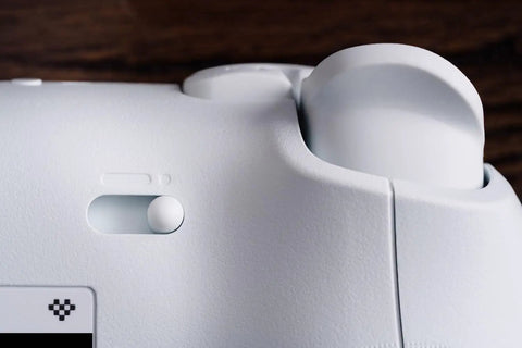 Close-up of button and trigger on Wireless Gaming Controller For Windows PC Mac Steam And Android With TMR Joysticks Hall Triggers