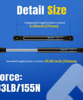 Gas Struts 10 Inch 33 Lb With Brackets Heavy Duty Lift Supports size details, compressed 6.20 inches, extended 10 inches