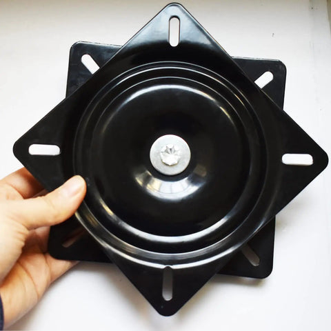 Workhorse Bar Stool Swivel Plate 6 Inch Chair Base With Solid Ring Of Ball Bearings 400lbs Capacity Replacement Seat Hardware