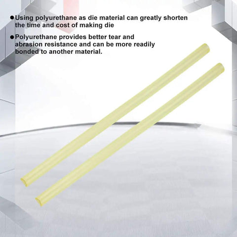 Heavy Duty Polyurethane Round Hollow Rod Yellow 20-40mm Outer Diameter 8mm Bore 500mm Length Built To Last For DIY Projects Prototyping And Light Industrial Use, shown with text overlay