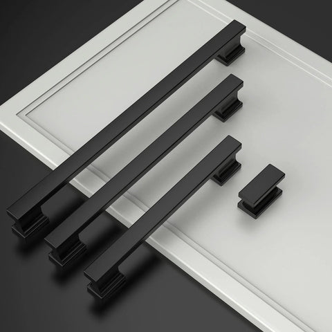 10 Pack 5 Inch Matte Black Cabinet Handles For Kitchen Cabinets And Drawers Cupboard Pulls Hardware 128mm Center To Center Length