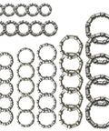 Bike Ball Bearing Retainer Kit For Crank And Wheel Repair, Five Sets With Seven Sizes, metal retainers arranged orderly