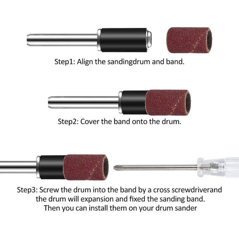 Superb 307 Piece Sanding Drum Kit With 80 To 240 Grit Abrasive Sleeves For Electric Mini Grinders installation steps guide.