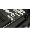 Close-up of RV-6 Reverb Guitar Pedal With Eight Sound Modes Mono Or Stereo Operation Expression Pedal Input Compact And Versatile