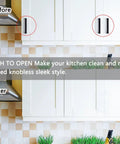 Push To Open Cabinet Hardware 20 Pack Hidden Door Latches And Push Release Drawer Pulls for a sleek no handle kitchen