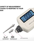 Pro Grade Handheld Digital Vibration Meter Tester Knocks Out Bearing Faults While Measuring Acceleration And Speed With Slick Probe For Heavy Duty Mechanical Diagnostics with long and short probes.