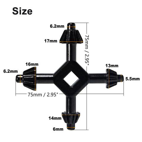 4 In 1 Drill Chuck Key Wrench Set For Drill Press And Power Tools Fits One Quarter Inch Three Eighths Inch And One Half Inch Chucks Black Finish
