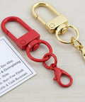 36 Pcs Colorful Swivel Snap Hooks Lobster Claw Clasps For Diy Crafts Jewelry Making showing red and gold zinc alloy clips.