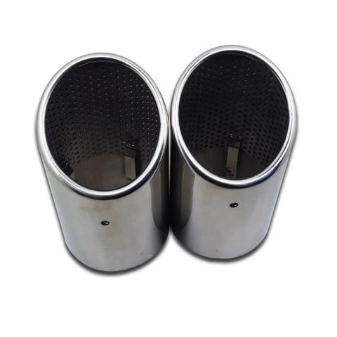 Audi Q7 2 Pack 90mm Stainless Steel Muffler End Tip Exhaust Pipe Bluing Finish For Car Styling And Auto Decoration