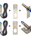 Inductive Proximity Sensor LJ12A3-4-Z/BY Normally Open PNP NO 3-Wire DC 6V-36V showing sensor, brackets, and installation setup