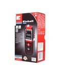Laser Distance Meter TC LD 25 Measuring Range 005 to 25 Meters Accuracy Around 3 Millimeters Class II Diode 635 black and red packaging view.