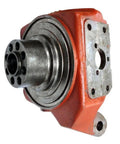 Left Side Hub Carrier Assembly For John Deere 2750 Tractor Mechanical Front Wheel Drive Built Tough No Nonsense Replacement Smooth Rollin Farm Equipment Part, showing close-up view of metal and orange housing.