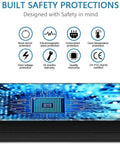 Power Supply Adapter For Korg Krome 73 And 88 Portable Music Synthesizer Workstation Keyboard DC Twelve Volt Output Low Temperature Safe Charging With FCC CE ROHS Certified Safety, adapter with safety features icons