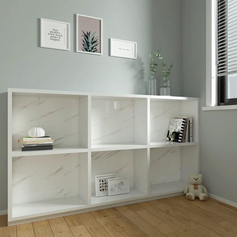 Bookshelf with Large White Marble Contact Paper For Countertops Waterproof Self Adhesive Marble Peel And Stick Wallpaper