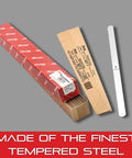 Pro Grade Tempered Steel Thickness Gauge And Feeler Stock Set With No Locking Device.001 To.030 Inch 32 Leaves packaging and components