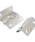 Sweet Deal Silver Three Fold Cabinet Hinges For Wood Doors And Furniture Drawers With Quick Grip Screws 2 X 2.2 Inch Plates