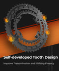 QED Hollow Split Chainring With Featherweight Design For PES P505 P515 Power Meter Cuts Weight Without Sacrificing Stiffness