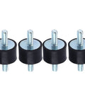 Heavy Duty M4 Rubber Anti Vibration Mounts Pro Grade Shock Absorbers For Air Compressor Pumps, set of four rubber mounts.
