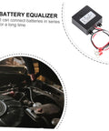 Zero Fluff 24V Heavy Duty Battery Equalizer Voltage Balancer For Nickel And Lithium Ion Packs Pro Reliable Cell Balancing Tool in use under car hood.