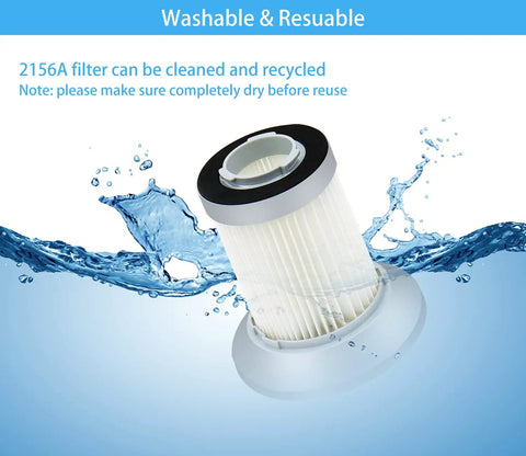 Two Pack Replacement Filter Fits BISSELL Zing Bagless Canister Vacuum Models 2156 2156A 2156E 1665 16652 1665W Part 1613056 Easy Install